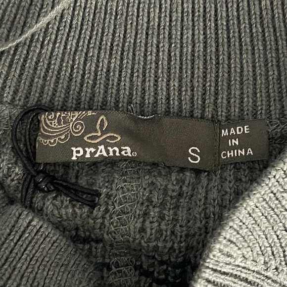 NWT prAna Milani Henley Dress Small Kale Stipe Waffle Knit Henley V-Neck XS - Picture 12 of 16